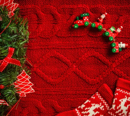 Merry Christmas - cloth, red, decor, christmas