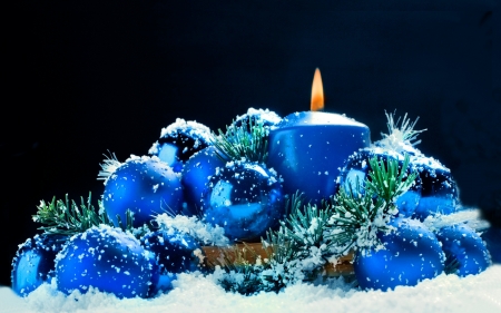 Blue Christmas - new year, pretty, background, blue, tree, decoration, christmas