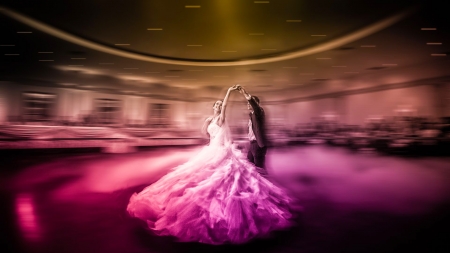 Dancing Couple - movement, digital, pretty, pink, beautiful, girl, art, nice, photography, dance, couple, woman, man, dancing