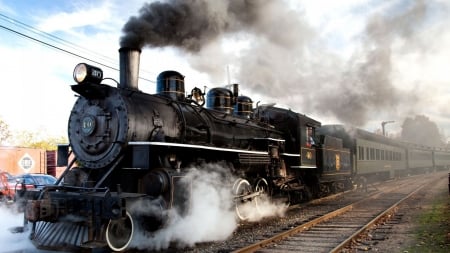 steam engine - stea, locomotive, train, engine