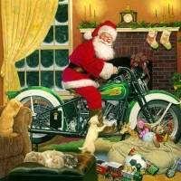 Santa and the gift Harley
