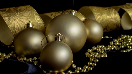 Gold Christmas Decorations - Gold, Wallpapers, Decorations, Christmas