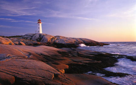 Windows Globalization (CA3) - Windows 7 - ocean, ca, lighthouse, sky, windows, seven, microsoft, water, windows 7, white, blue, canada, rock, 7