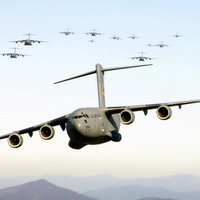 A flock of  Globemasters