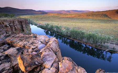 Calm River - calm, river, nature, setting, serene, landscape