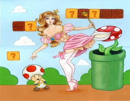 Princess Peach - mario, princess peach, games, toad