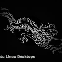 Black Chrome Dragon Ubuntu Desktop