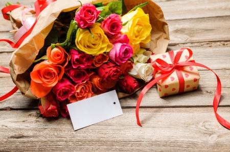 Bouquet - bouquet, flowers, gift, roses