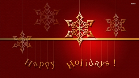 Happy Holidays - Happy, Holidays, Snow, Flake