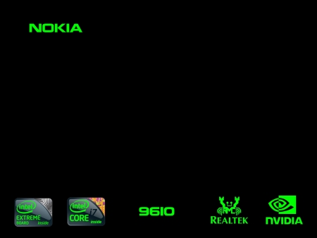 Nokia 9610 welcome screen - realtek, nokia, nvidia, core i7, i7, intel