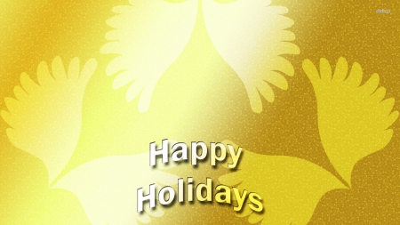 Happy Holidays - wings, holidays, angel, happy