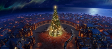 the polar express - christmas, express, polar, tree