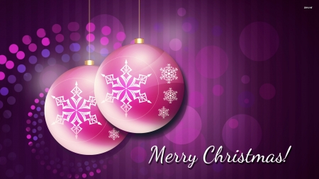 Merry Christmas - purple, merry, christmas, decorations