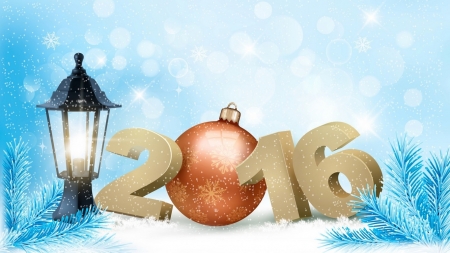 New 2016 Year - new year, 2016, lantern, toy, holiday