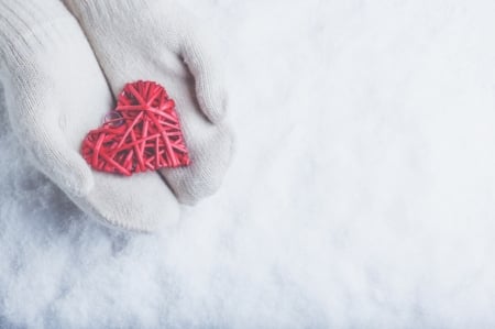 â™¥ - love, winter, snow, heart