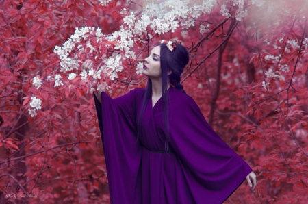 Blossom Forest - beauty, abstract, model, photography