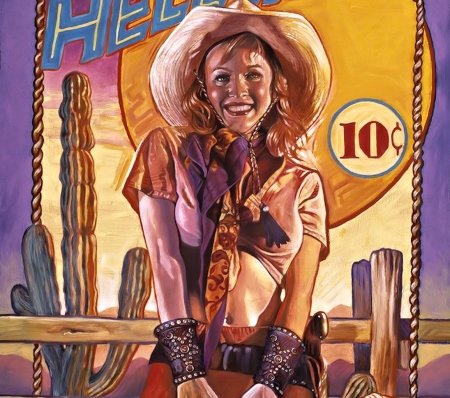 Pretty Cowgirl - pretty, Cowgirl, Woman, Painting