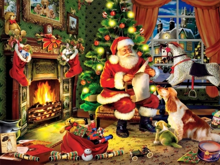 Merry Christmas - Holiday, Santa, Christmas, art