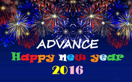 Advance Greetings...2016 - new year, greetings, 2016, lights