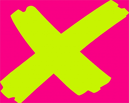 X Baby - gabbernetz, abstract, gizzzi, yellow, pink, mark, x