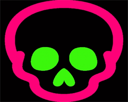 Frenchcore Gabbernetz - skull, frenchcore, gabbernetz, gizzzi, heart, evil, black, labrano, neon, pink, green, lime, hardcore