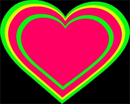 Moon Heartje Baby - heart, yellow, colour, lime, pink, heartje, black, moon heartje, gizzzi, rainbow, green, color, labrano