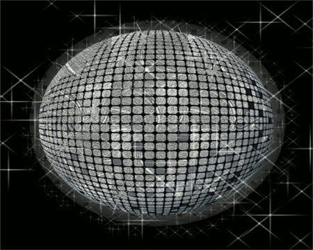 Silver Ball - ball, stars, black, white, gizzzi, starry, silver, silver ball, labrano