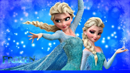 Elsa - princess, girl, snow queen, winter, jumbedesigns, fantasy, fanart, blue, elsa, disney, blonde