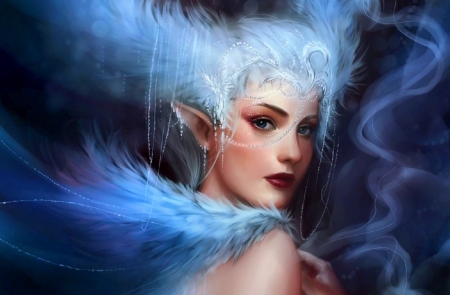 Ice Blue - elf, fairy, elemental, magic