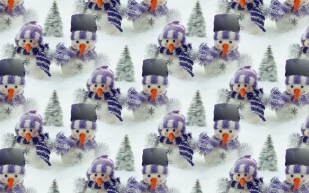 Winter pattern - paper, pattern, winter, craciun, snowman, christmas, blue, white, orange, texture