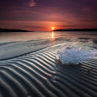 Sunrise at Frozen Lake