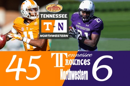 Outback Bowl - Volunteers, big orange, Outback Bowl, UT, Tennessee, Vols, University, Northwestern