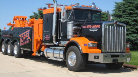 kenworth tow truck - tow, kenworth, rig, truck