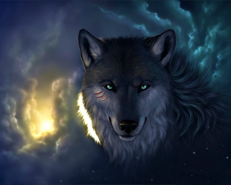 Fantasy wolf