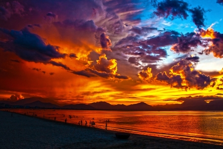 Beach Lagoon - clouds, lagoon, nature, beach, sea, sky