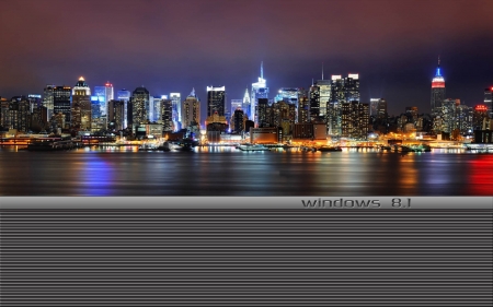 windows 8.1 - night, metal, windows, didis