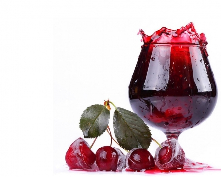 Cherry Drink - fresh, drink, red, fruits, food, cherry, drinks, fruit