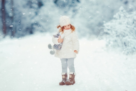 â™¥ - winter, girl, cold, snow