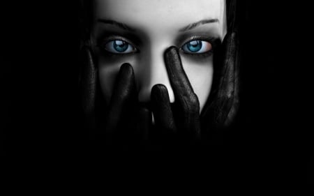 dark gothic - girl, face, gothic, dark