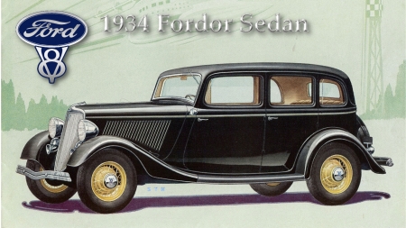 1934 Fordor Sedan, Bonnie and Clyde - ford desktop background, ford logo, bonnie and clyd death car, ford wallpaper, 1934 fordor sedan