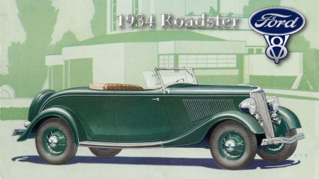 1934 Ford Roadster - ford roadster, 1934 ford roadster, ford  background, old fords, ford logo, ford wallpaper