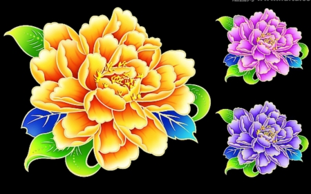 Floral Art - design, art, flowers, yellow