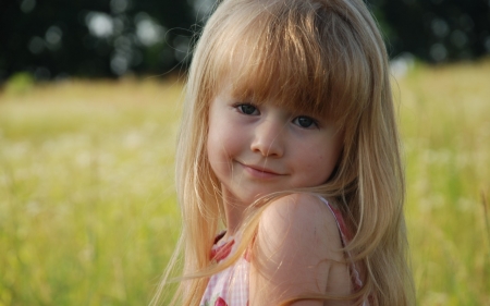 Cute Little Girl - nature, girl, look, blonde