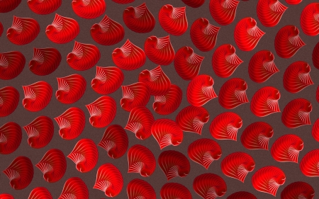 Red spiral - abstract, petals, red, valentine, spiral