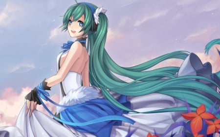 Sincere Joy - elegance, elegant, ribbon, beauty, vocaloid, anime, hatsune miku