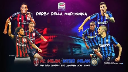 AC MILAN - INTER MILAN - ac milan, inter milan wallpaper, serie a, milan, ac milan wallpaper, inter milan, san siro, inter