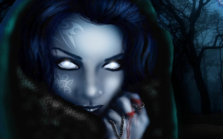 dark goth - girl, goth, face, dark