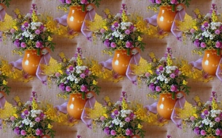 Texture - paper, flower, pattern, pink, orange, yellow, texture, still life