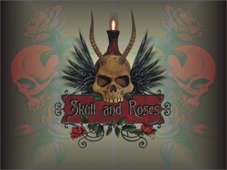 Skull and Roses - camara, Skull, Roses, jrc