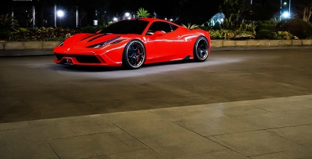 Ferrari-458 - Ferrari, Sports Car, Red, Black Rims